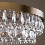 Люстра круглая с подвесками в форме стеклянных капель Glass Rain варинант исполнения - 4 | Loft Concept в Костроме