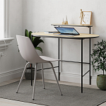 Стол письменный овальной формы с полкой LOUB WORKING TABLE BLACK OAK варинант исполнения - 3 | Loft Concept в Костроме