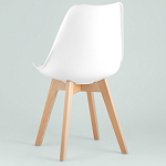 Стул с основой из пластика и мягким сиденьем Arvika White варинант исполнения - 4 | Loft Concept в Костроме