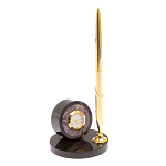 Часы настольные с ручкой из натурального камня Stone Clock варинант исполнения - 5 | Loft Concept в Костроме