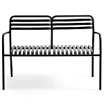 Скамья из алюминия Mack Metal Bench Black варинант исполнения - 2 | Loft Concept в Костроме