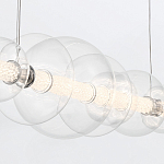 Подвесной светильник линейный с прозрачными стеклянными шарами разного диаметра Eurofase варинант исполнения - 8 | Loft Concept в Костроме