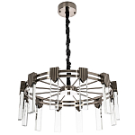 Люстра с прямоугольными хрустальными плафонами Glass Rectangles Chrome Chandelier 60 варинант исполнения - 2 | Loft Concept в Костроме