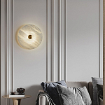 Бра в форме диска из натурального камня с декоративным центральным элеменом Cryptocrystalline Stone варинант исполнения - 4 | Loft Concept в Костроме