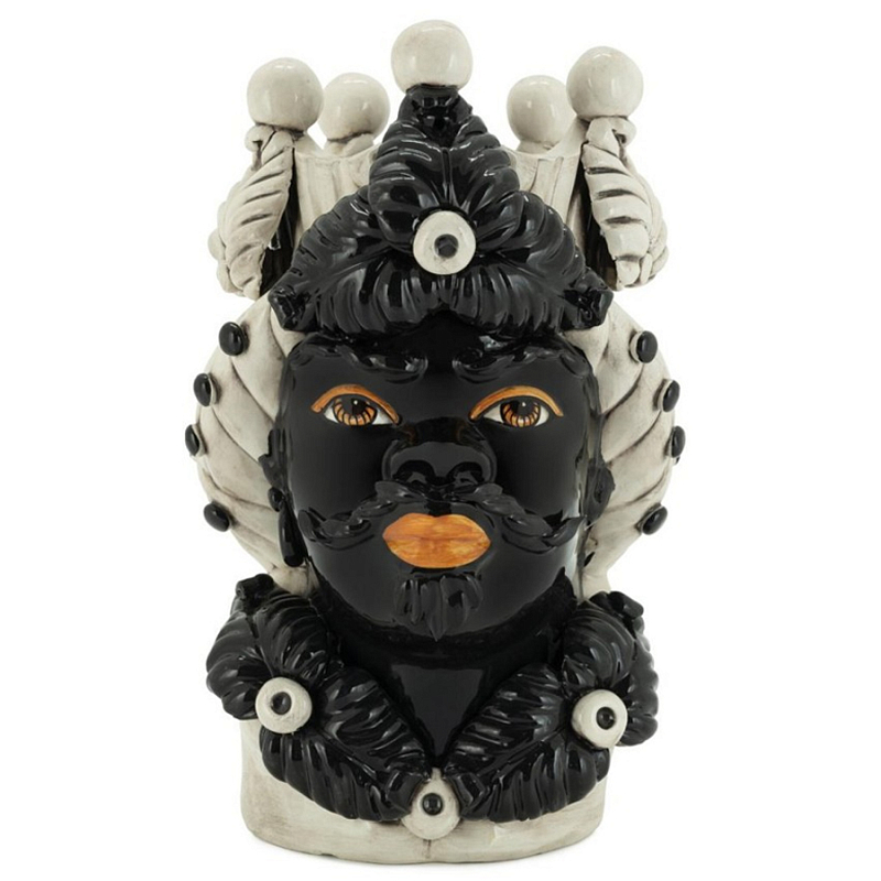 Ваза Vase Moro Man Eve Black Черный Бежевый Ваза Vase Moro Man Eve Black Черный Бежевый в Костроме | Loft Concept