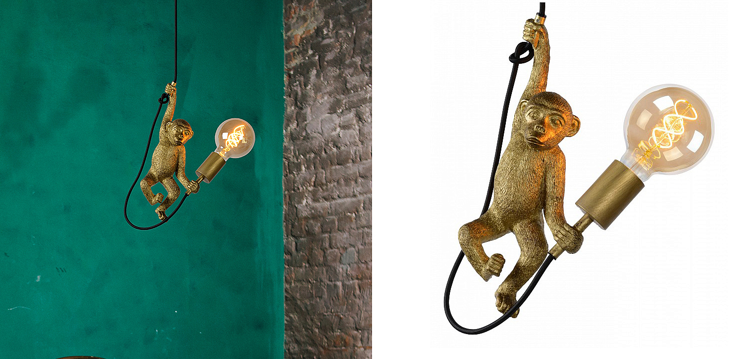 Подвесной светильник Monkey holding a light bulb Подвесной светильник Monkey holding a light bulb - Loft-Concept в Костроме
