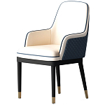 Стул с подлокотниками Helen Chair Dark Blue White варинант исполнения - 1 | Loft Concept в Костроме
