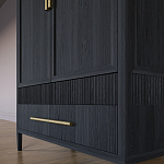 Шкаф платяной Primo с выдвижными ящиками шпон Светлый дуб варинант исполнения - 5 | Loft Concept в Костроме