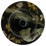Круглая подставка под благовония из эпоксидной смолы с цветами черная Epoxy Resin Flowers Incense Stand Black варинант исполнения - 1 | Loft Concept в Костроме