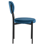 Стул с круглым сиденьем на металлическом основании ALFIE CHAIR Blue варинант исполнения - 5 | Loft Concept в Костроме