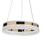 Люстра в виде кольца золотого цвета с прозрачными вставками Radiant Rail варинант исполнения - 1 | Loft Concept в Костроме