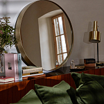 Круглое настенное зеркало Frontera Mirror варинант исполнения - 3 | Loft Concept в Костроме