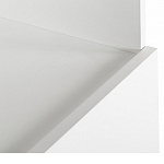 Стеллаж книжный белый с 3-мя открытыми полками и дверкой Strict Lines варинант исполнения - 3 | Loft Concept в Костроме