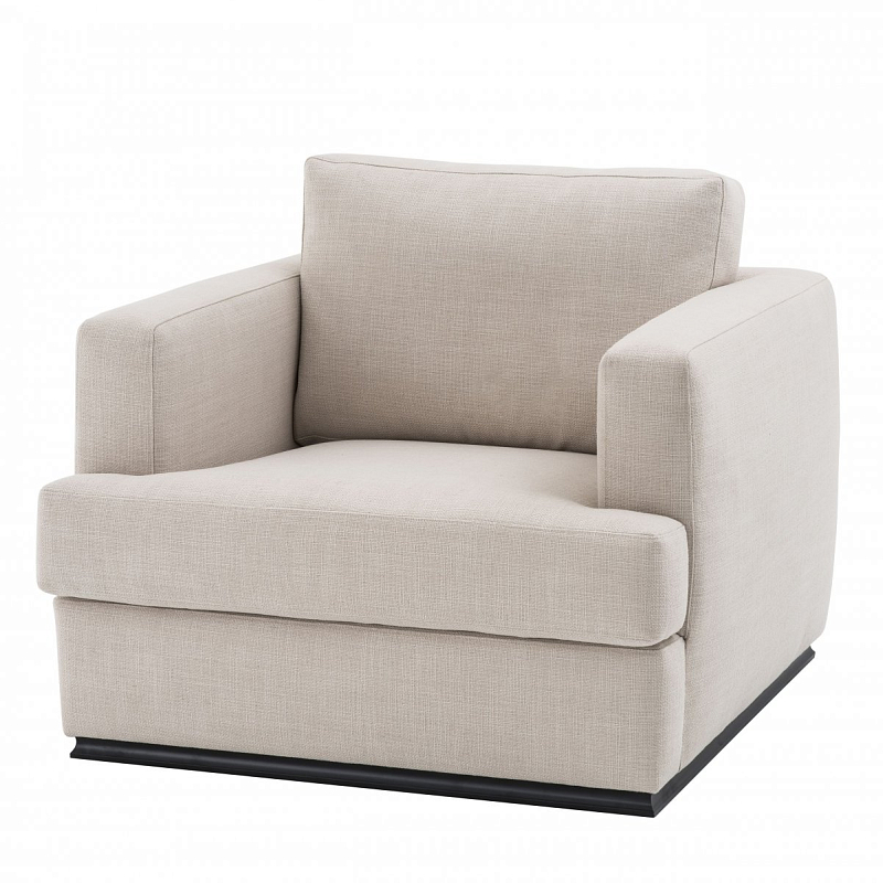 Кресло Eichholtz Chair Hallandale Бежево-серый Черный Кресло Eichholtz Chair Hallandale Бежево-серый Черный в Костроме | Loft Concept