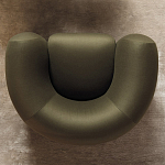 Дизайнерское полукруглое мягкое кресло CINNAMON Armchair варинант исполнения - 2 | Loft Concept в Костроме