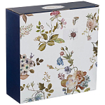 Ваза фарфоровая белая на ножке с рисунком цветов Garden Whisper Porcelain Set  варинант исполнения - 2 | Loft Concept в Костроме