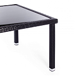 Обеденный комплект из искуственного ротанга Vintara черный варинант исполнения - 10 | Loft Concept в Костроме