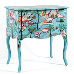Комод с росписью Розовый фламинго L.XV CHEST OF DRAWERS Flowers with Flamingo варинант исполнения - 1 | Loft Concept в Костроме