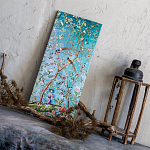 Постер на холсте в стиле шинуазри с изображением сада Chinoiserie Imperial Garden Birds and People Poster варинант исполнения - 4 | Loft Concept в Костроме