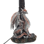 Настольная лампа с абажуром Дракон Silver Red Dragon Коричневый абажур варинант исполнения - 2 | Loft Concept в Костроме