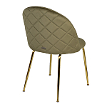 Стул велюровый хаки на золотистых металлических ножках Vendramin Chair варинант исполнения - 3 | Loft Concept в Костроме