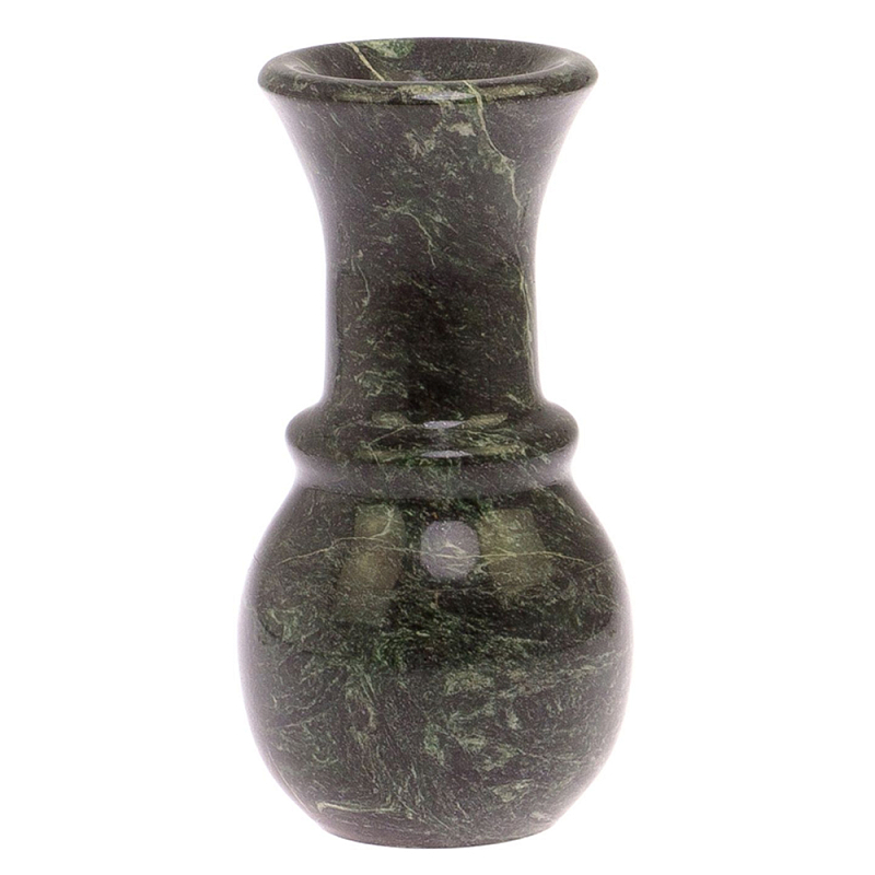 Ваза декоративная для цветов из камня змеевик Vase Serpentine Змеевик Ваза декоративная для цветов из камня змеевик Vase Serpentine Змеевик в Костроме | Loft Concept
