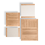 Дизайнерский кофейный стол из дерева с керамической столешницей уличный SWAY Coffee Table варинант исполнения - 2 | Loft Concept в Костроме