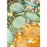 Люстра овальная с каскадом из разноцветных круглых подвесов Key Lustar варинант исполнения - 1 | Loft Concept в Костроме