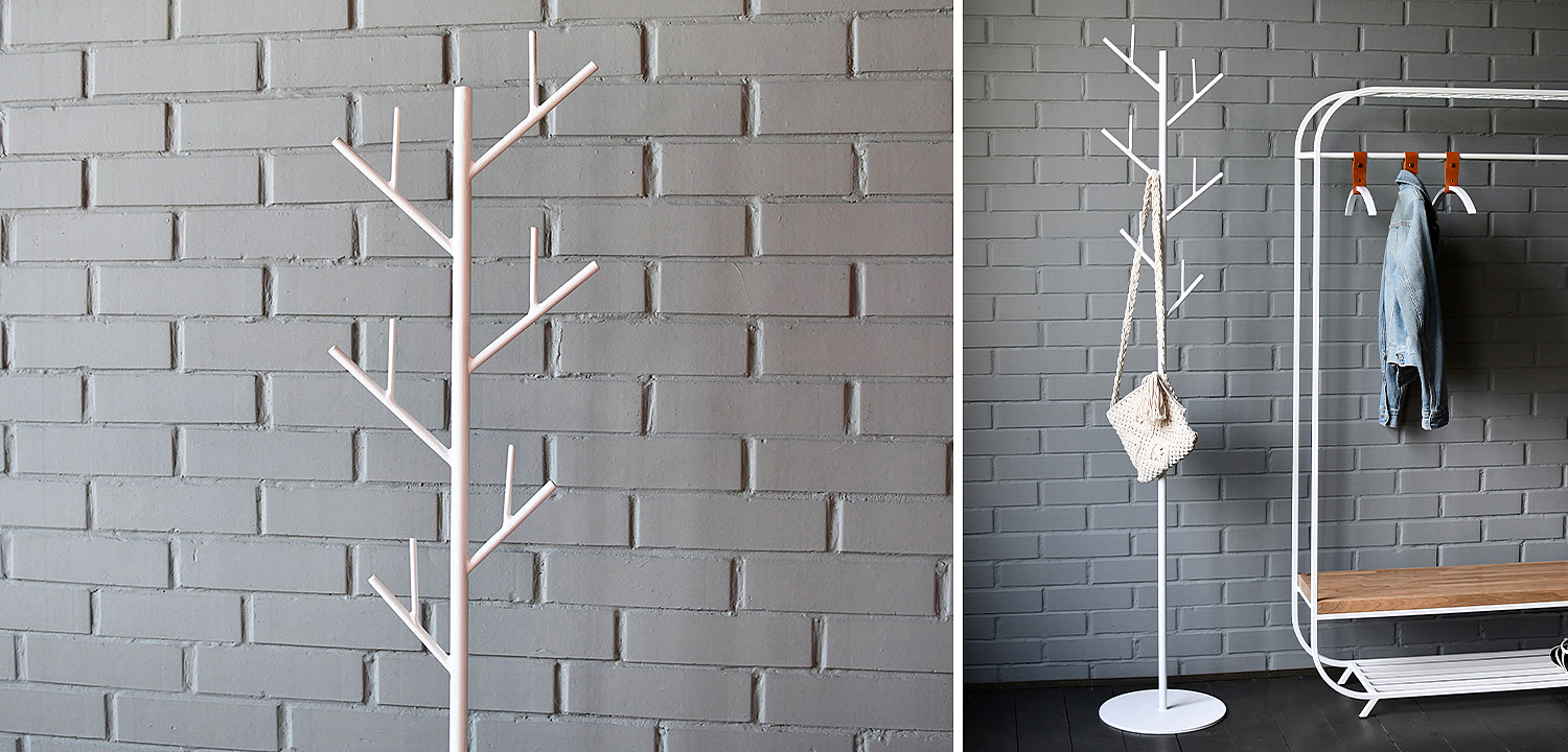 Вешалка Metal Branches Floor Hanger White Вешалка Metal Branches Floor Hanger White - Loft-Concept в Костроме