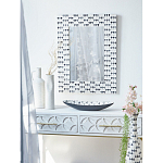 Прямоугольное зеркало с инкрустацией раковинами устриц Mother оf Pearl Facets варинант исполнения - 5 | Loft Concept в Костроме