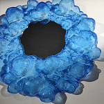 Дизайнерское Зеркало из синего стекла Blue Bubbles Mirror  варинант исполнения - 1 | Loft Concept в Костроме