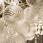 Люстра подвесная с рифлёными стеклянными шарами в форме воздушного облака Berries Chandelier варинант исполнения - 5 | Loft Concept в Костроме