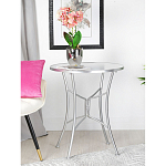 Столик приставной с круглой столешницей на серебристом основании Scenical Table варинант исполнения - 4 | Loft Concept в Костроме