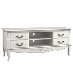 ТВ-тумба белая из массива бука с 4-мя ящиками и 2-мя полками White Provence варинант исполнения - 2 | Loft Concept в Костроме