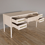 Большой Рабочий стол Primo с 5 выдвижными ящиками Светлый дуб варинант исполнения - 6 | Loft Concept в Костроме