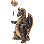 Подсвечник в виде дракона Dragon candlestick Green Brown варинант исполнения - 1 | Loft Concept в Костроме