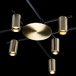 Потолочный светильник с 10-ю цилиндрическими плафонами цвета латунь TRIBES CHANDELIER варинант исполнения - 3 | Loft Concept в Костроме