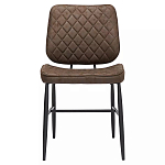 Стул с темно-коричневой обивкой из экокожи Benderson варинант исполнения - 1 | Loft Concept в Костроме