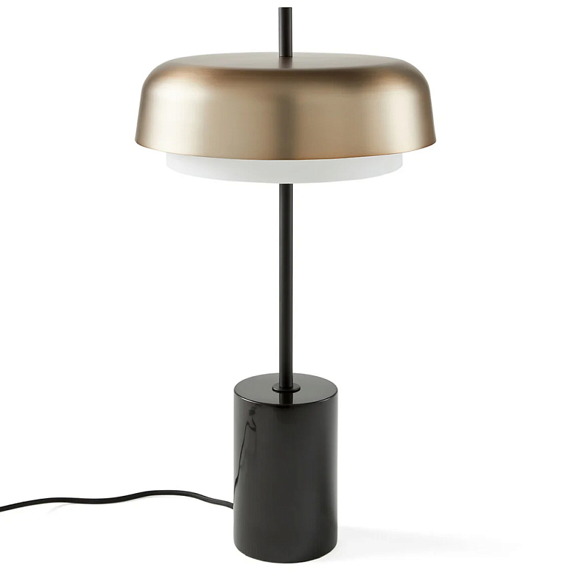 Настольная лампа Wilona Table Lamp Латунь Белый Черный Настольная лампа Wilona Table Lamp Латунь Белый Черный в Костроме | Loft Concept