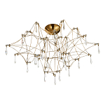 Потолочный светильник с тонкой металлической конструкцией цвета золото Quasar варинант исполнения - 2 | Loft Concept в Костроме