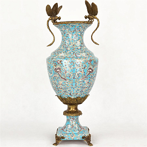 Фарфоровая ваза Blue Abstraction & Dragonflies