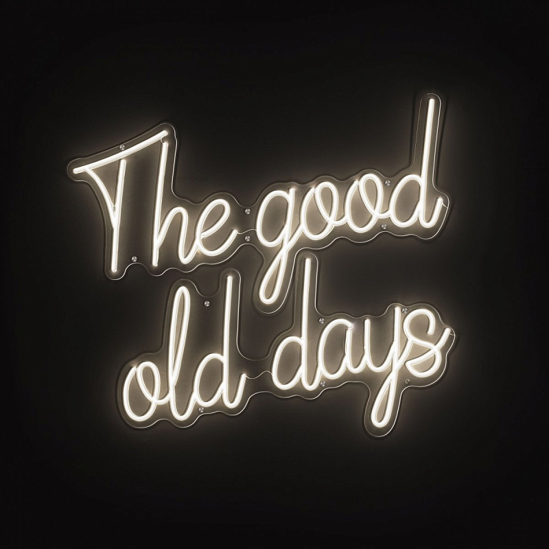 Неоновая вывеска Eichholtz Led Text The Good Old Days Белый Неоновая вывеска Eichholtz Led Text The Good Old Days Белый в Костроме | Loft Concept