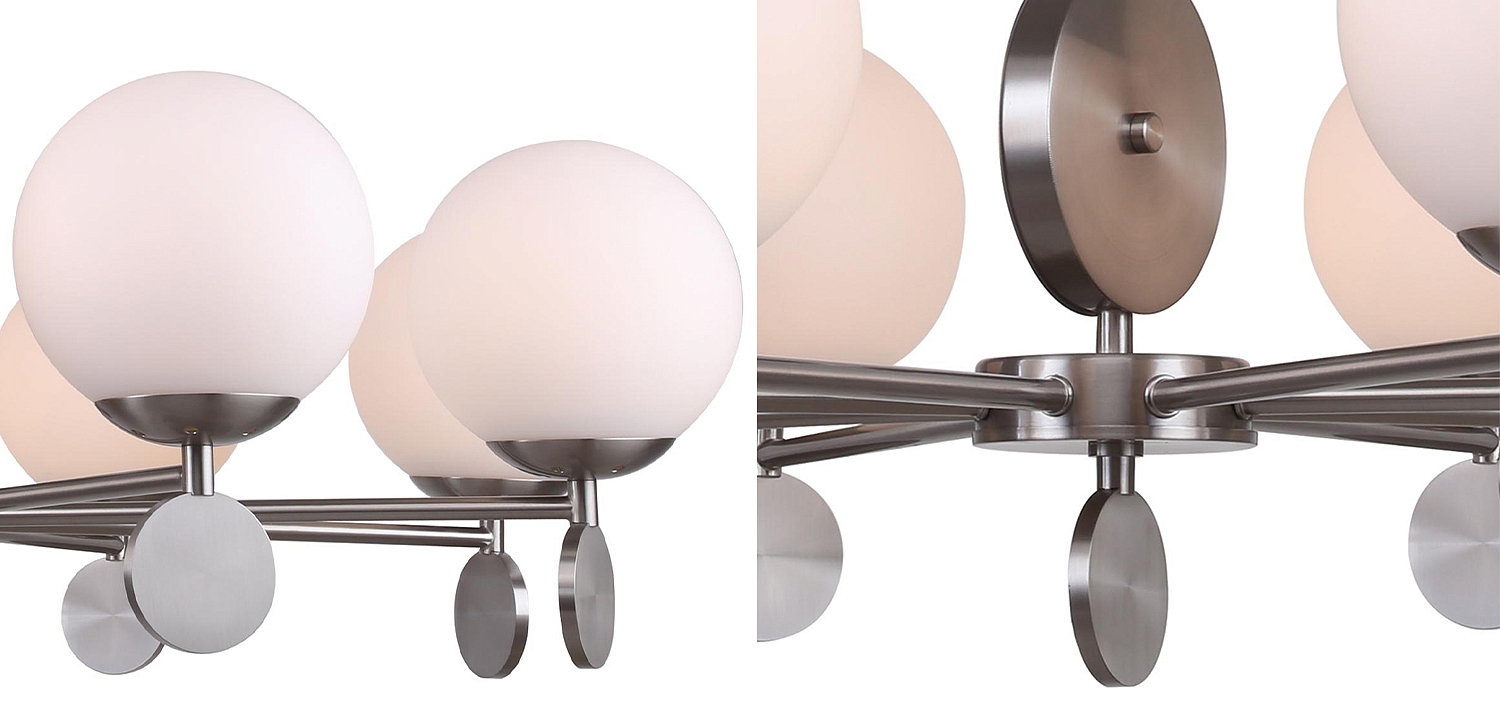 Люстра Kyran Nickel Chandelier 8 Люстра Kyran Nickel Chandelier 8 - Loft-Concept в Костроме