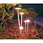 Уличный светильник с пятью матовыми плафонами в форме грибов на высоких изогнутых ножках Mushroom Shape варинант исполнения - 2 | Loft Concept в Костроме