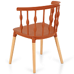 Пластиковый стул на ножках из массива бука Ferret Spiral Brown варинант исполнения - 8 | Loft Concept в Костроме