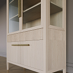 Витрина Primo со стеклянными фасадами и буфетом шпон Светлый дуб варинант исполнения - 6 | Loft Concept в Костроме