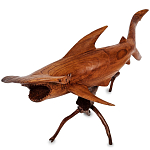 Статуэтка акула-молот деревянная Hammer варинант исполнения - 1 | Loft Concept в Костроме