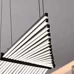 Люстра в виде распахнутых крыльев из тонких металлических планок Flight of Freedom варинант исполнения - 10 | Loft Concept в Костроме