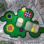 Дизайнерское разноцветное кресло на металлическом каркасе с подставкой для ног Poltronova Plasma Armchair варинант исполнения - 16 | Loft Concept в Костроме