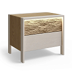 Тумба 2 ящика с подсветкой на рельефном фасаде Warm Industrial варинант исполнения - 8 | Loft Concept в Костроме